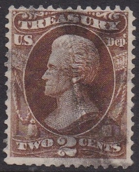 O73 (1873) Official Mail, Treasury - Sgl, Used, FVF