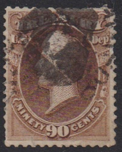 O82 (1873) Official Mail, Treasury - Sgl, Used, FVF