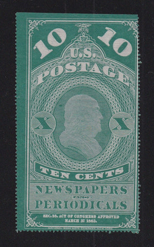 # PR2b (1865) Franklin - Sgl, Pelure Paper, MNH