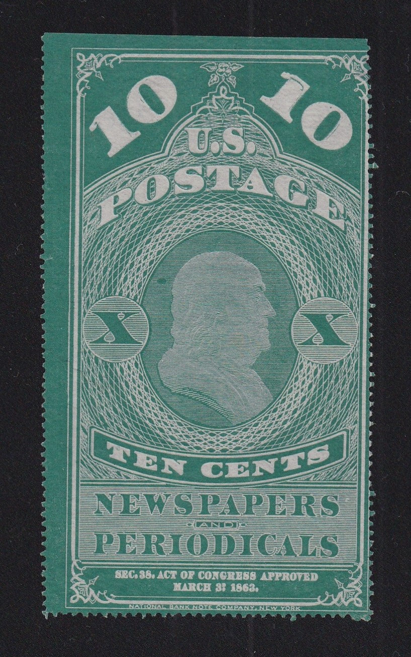 # PR2b (1865) Franklin - Sgl, Pelure Paper, MNH
