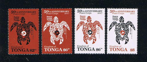 Tonga 2017 #1326-29 Peace Corps Anniversary
