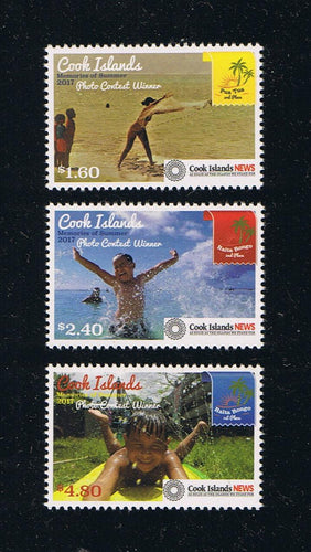 Cook Islands 2017 #1580-82 Photo Contest singles set