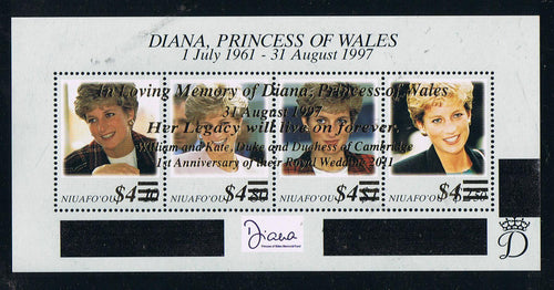 # 291 Diana, Princess of Wales – Souvenir Sheet