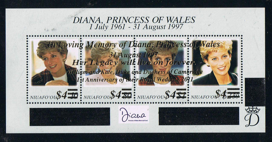 # 291 Diana, Princess of Wales – Souvenir Sheet