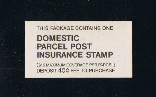 QI3 (1977) Parcel Post Insurance Booklet - Hi-Brite Pane [2a]