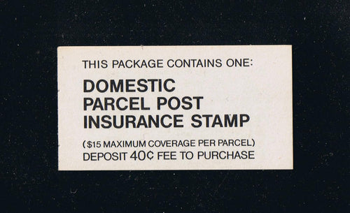 QI3 (1977) Parcel Post Insurance Booklet - Hi-Brite Pane [3a]