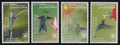 Rarotonga (2019) Birds of the World, Hummingbirds - Sgls, Set/4