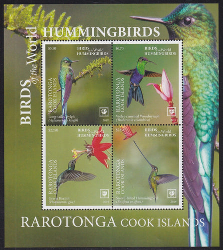 Rarotonga (2019) Birds of the World, Hummingbirds - S/S
