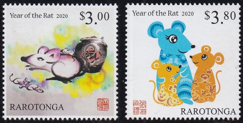 Rarotonga (2019) Year of the Rat - Sgls, Set/2