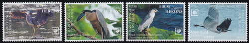 Rarotonga (2020) Birds of the World, Herons - Sgls, Set/4