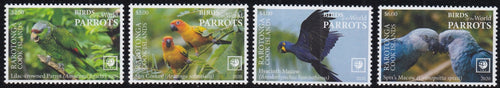 Rarotonga (2020) Birds of the World, Parrots - Sgls, Set/4