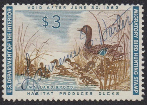 # RW28 (1961) Mallard Hen - Sgl, Signed