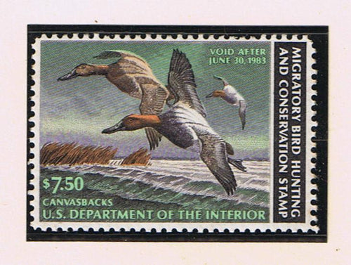 # RW49 (1982) Canvasbacks - Sgl, MNH [2]