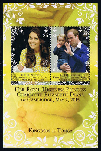 Tonga # 1271 (2015) Royal Princess Charlotte Souvenir Sheet