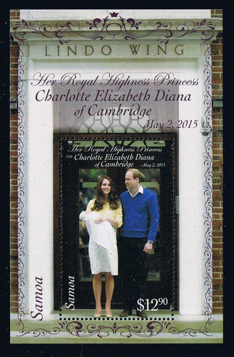 Samoa # 1208 (2015) Royal Princess Charlotte Souvenir Sheet