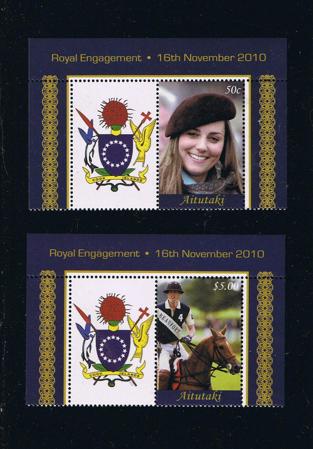 # 562-63 Royal Engagement Singles Set with Labels