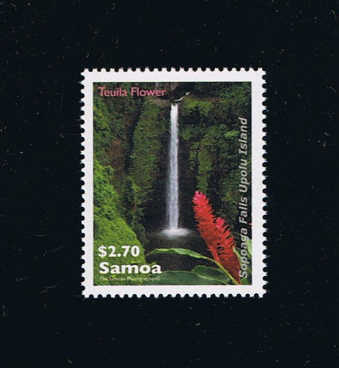 Samoa # 1154 (2013) Sopoaga Falls and Teuila Flower