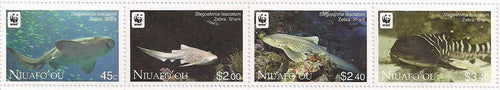 # 271-74 (2012) WWF Zebra Shark Strip of Four