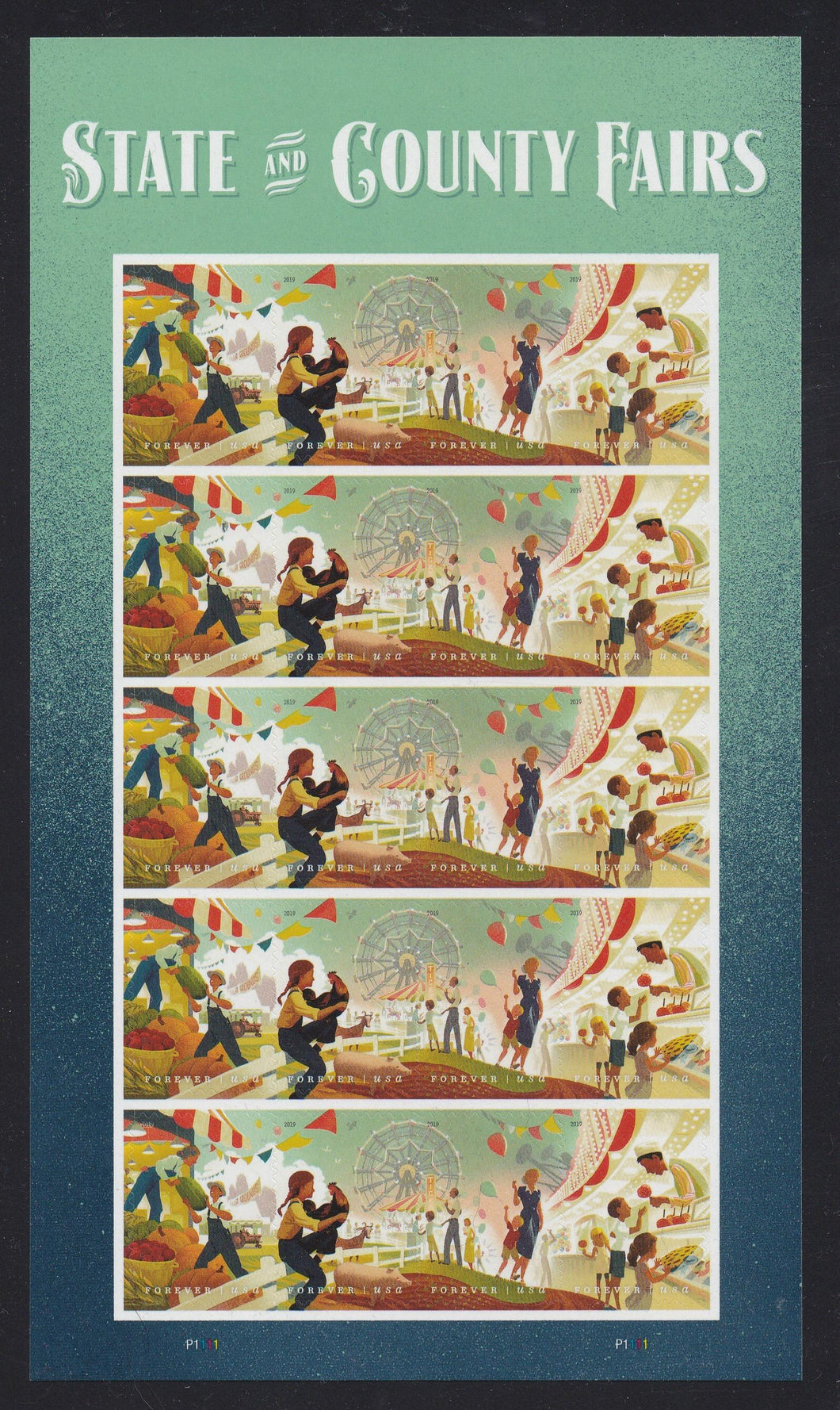 # 5401-04 (2019) State & County Fairs - Pane, MNH