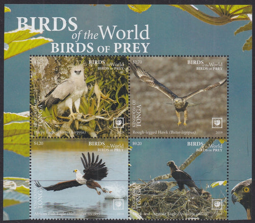 Tonga (2019) Birds of Prey, Large Stamp - BK/4, Top