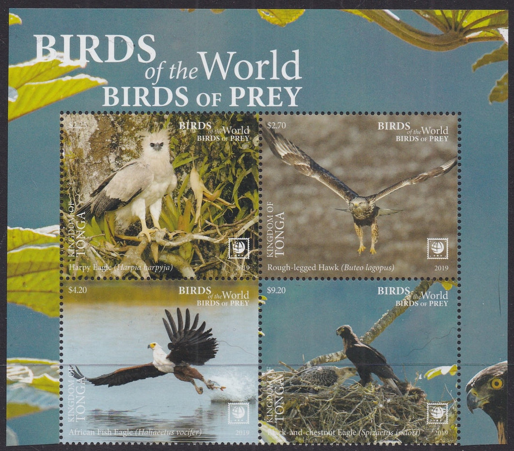 Tonga (2019) Birds of Prey, Large Stamp - BK/4, Top
