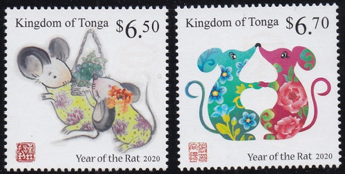 Tonga (2019) Year of the Rat - Sgls, Set/2