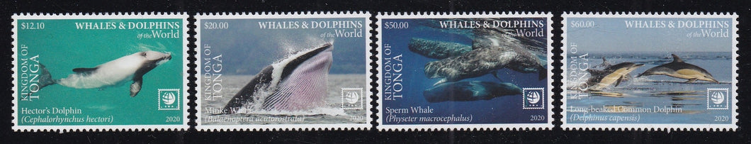 Tonga (2020) Whales & Dolphins of the World, Part II - Sgls, Set/4