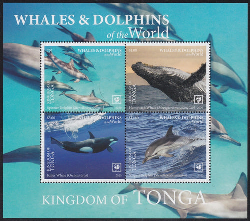 Tonga (2020) Whales & Dolphins of the World, Part I - S/S
