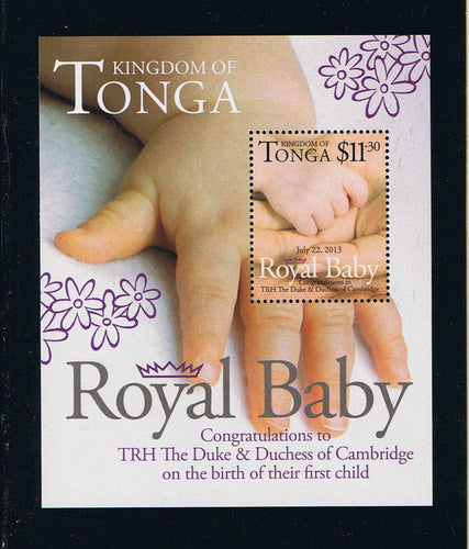 Tonga # 1224 (2013) Birth of Prince George – William & Kate’s Baby SS