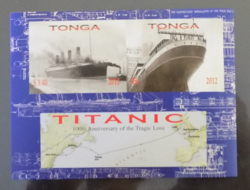 Tonga # 1179 Titanic Small Souvenir Sheet --- IMPERFORATE