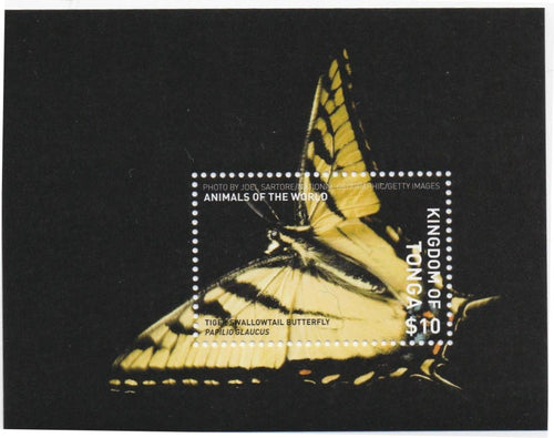 # 1341 Tonga (2018) Animals of the World - Tiger Swallowtail Butterfly - S/S