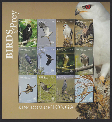 # 1358 Tonga (2018) Birds of Prey Miniature Sheet