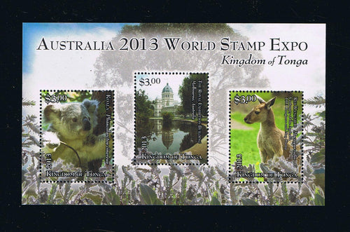 Tonga # 1201 (2013) Australia World Stamp Expo - Souvenir Sheet