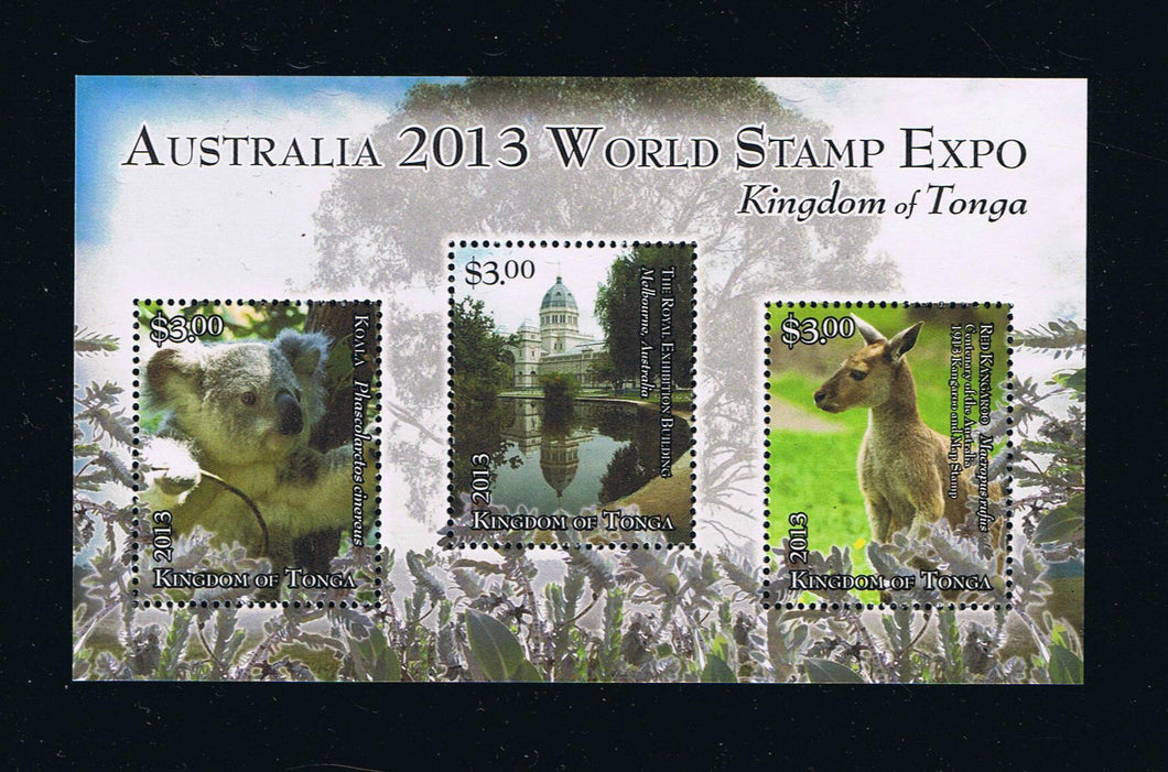 Tonga # 1201 (2013) Australia World Stamp Expo - Souvenir Sheet