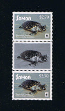 2016 Samoa WWF Hawksbill Turtle Gutter Pairs with Grayscale Image [3]