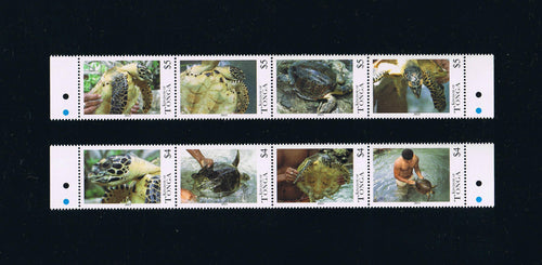Tonga # 1197-98 (2013) TURTLES - Strip/4, Set/2