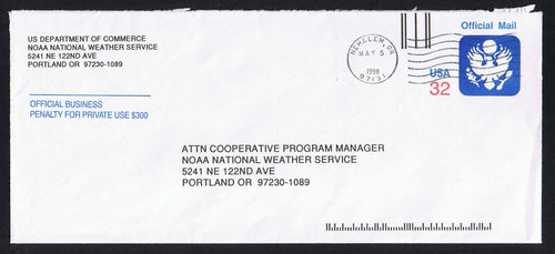 # UO88 1995 Issue Official Mail Stationery USED Salmon Hatchery