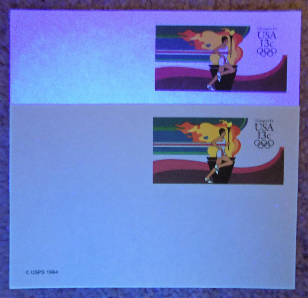 # UX102 Olympics Postal Card - DEAD LW UV