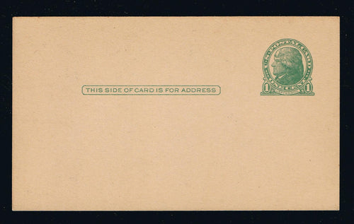 # UX27 Jefferson Postal Card - Dark Buff