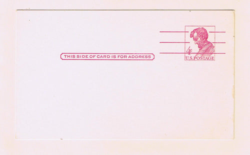 # UX48 Lincoln Postal Card