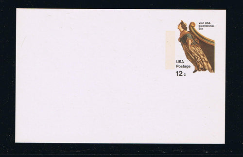 # UX67x Ship Figurehead Postal Card - White Hi-Brite