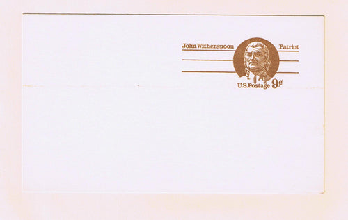 # UX69 Witherspoon Postal Card