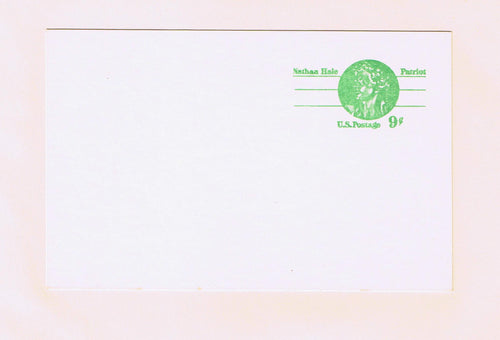 # UX72 Nathan Hale - Postal Card