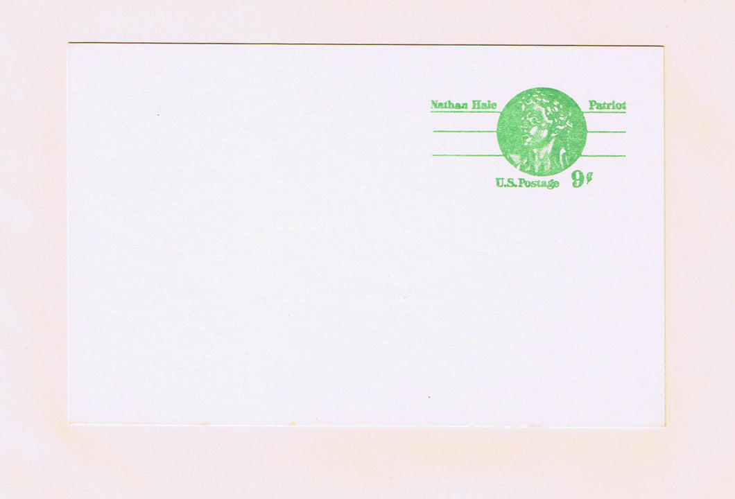 # UX72 Nathan Hale - Postal Card