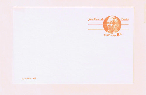# UX754 Hancock Postal Card