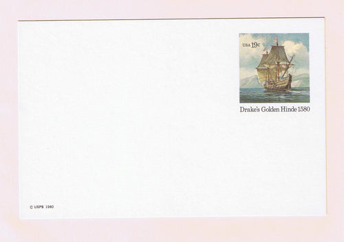 # UX86 The Golden Hinde Postal Card