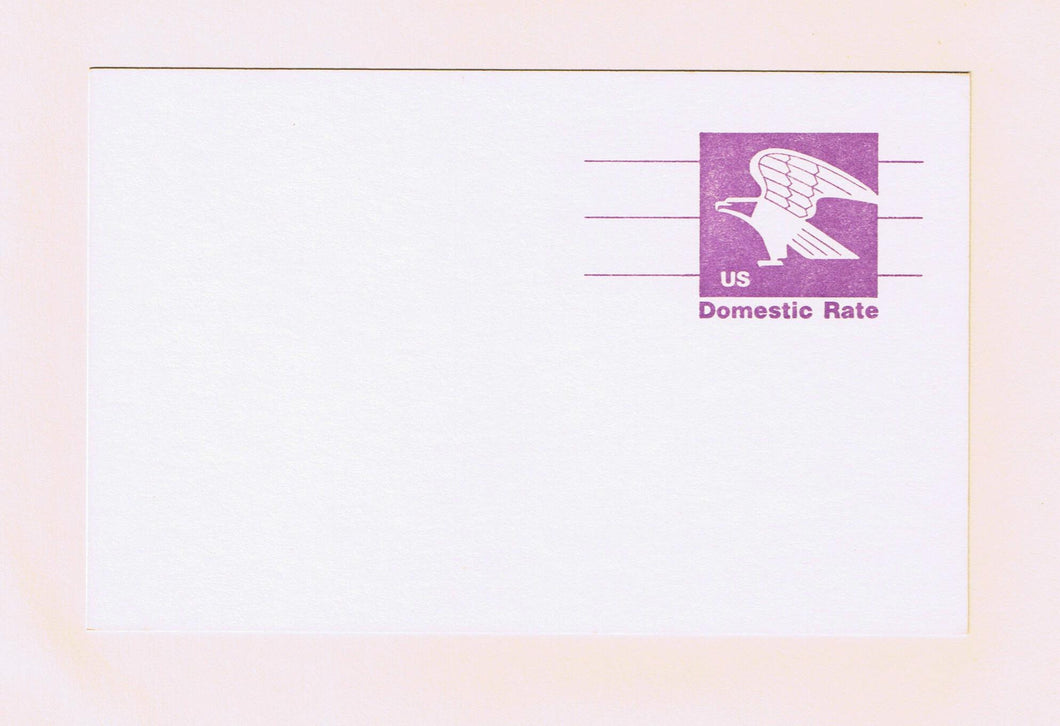 # UX88 'B' 2nd Transition Rate - Postal Card