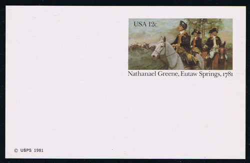 # UX90 Nathanael Green Postal Card - Hi-Brite