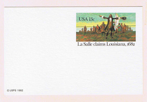 # UX95 La Salle - Louisiana Postal Card
