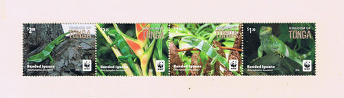 2016 - WWF Banded Iguana Strip of 4